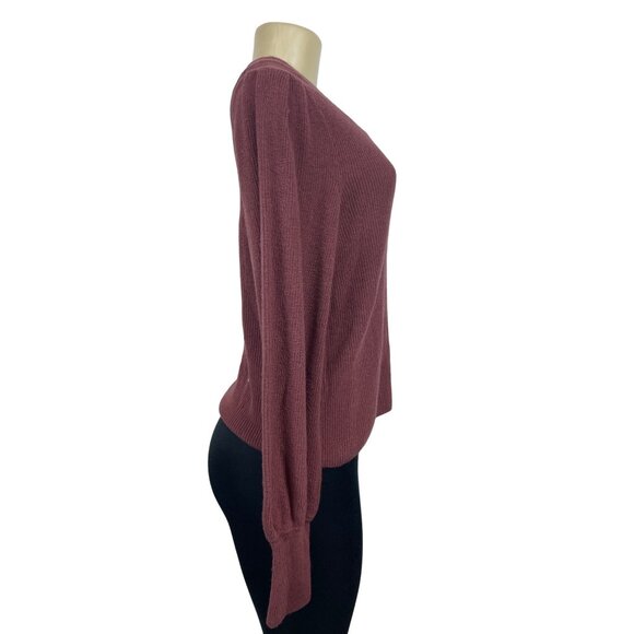 Madewell Womens Dark Red Pullover Sweater Sz M - NWT - Picture 3 of 6